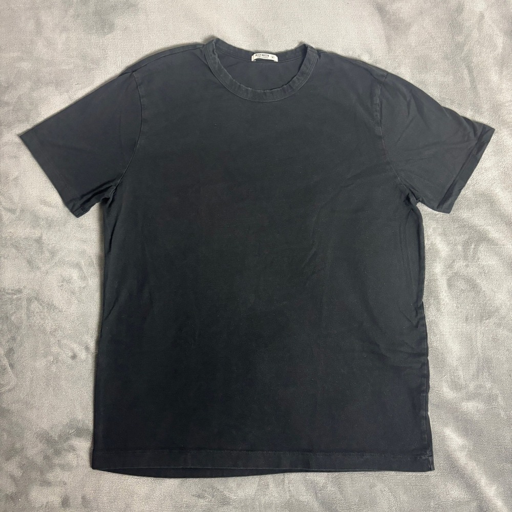 Buck Mason Men's Medium Black Supima Cotton Crewneck T-Shirt Made in USA Basic